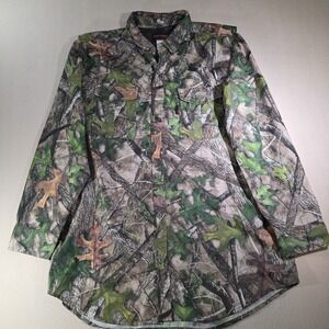 True‎ timber Camo ripstop Men's 2XL Button down lightweight vented breathable...